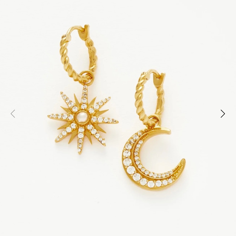 HARRIS REED X MISSOMA Moonlight Charm Hoop Earrings BN